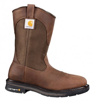 Carhartt 11" Square Soft Toe Wellington Bot Erkek Koyu Kahverengi | BZU-350179