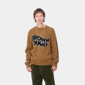 Carhartt Brown Ducks Sweatshirt Erkek Kahverengi | HKZ-873601