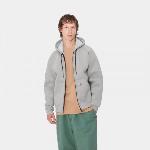 Carhartt Car-Lux Hooded Ceket Erkek Gri | PLZ-429375