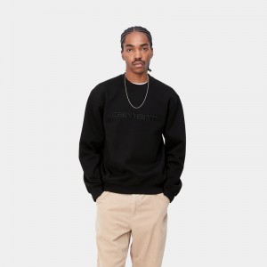 Carhartt Carhartt Sweatshirt Erkek Siyah | TXS-017592