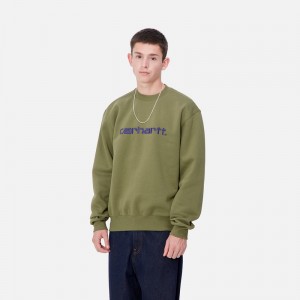 Carhartt Carhartt Sweatshirt Erkek Yeşil | BVP-465327