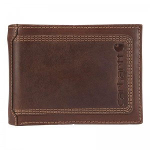 Carhartt Detroit Passcase Cüzdan Erkek Koyu Kahverengi | TIF-504931