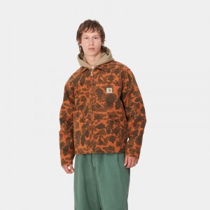 Carhartt Duck Detroit Ceket Erkek Koyu Kahverengi | YMA-704195