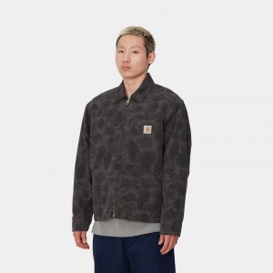 Carhartt Duck Detroit Ceket Erkek Siyah | UQX-901582