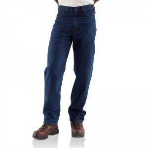 Carhartt Flame-Resistant Signature Denim-Relaxed Fit Kot Pantolon Erkek Mavi | SGC-836147