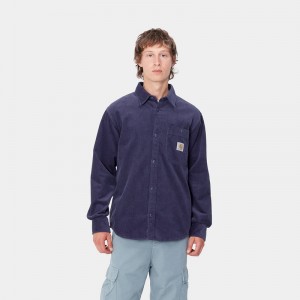 Carhartt Flint Gömlek Erkek Lacivert | FZY-215396