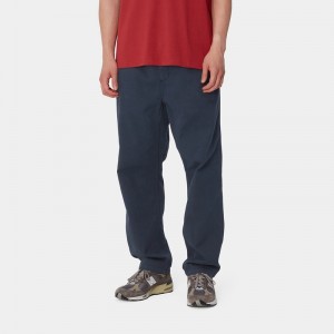 Carhartt Flint Pantolon Erkek Lacivert | JOW-502179