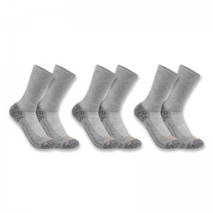 Carhartt Force Midweight Crew 3-Pack Socks Kadın Gri | GLC-834601