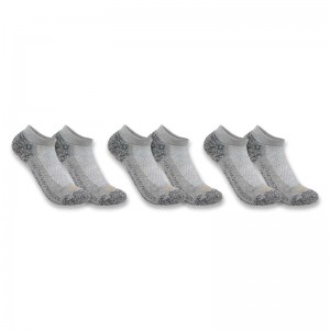 Carhartt Force® Midweight Low-Cut 3-Pack Socks Erkek Gri | CMZ-896710