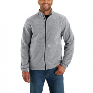 Carhartt Full-Zip Relaxed Fit Fleece Ceket Erkek Gri | SUC-238419