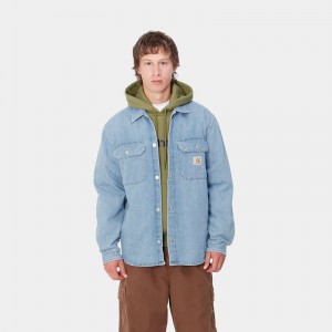 Carhartt Harvey Gömlek Ceket Erkek Mavi | KHE-546370