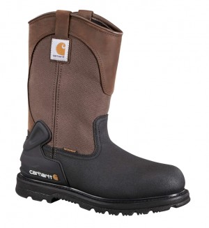 Carhartt Heritage Waterproof Insulated 11" Steel Toe Wellington Bot Erkek Kahverengi | PER-256184