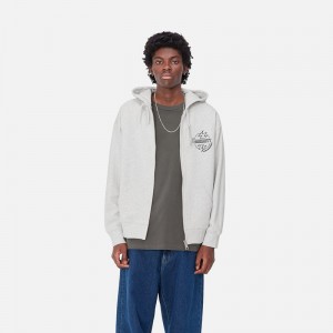 Carhartt Hooded Ablaze Ceket Erkek Gri | LNJ-261097