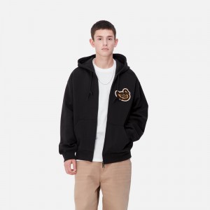 Carhartt Hooded Brown Ducks Ceket Erkek Siyah | LAY-809235