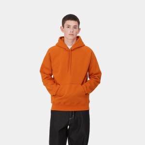 Carhartt Hooded Chase Kapşonlu Erkek Turuncu | QMZ-256430