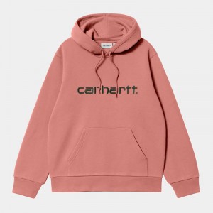 Carhartt Hooded Kapşonlu Erkek Pembe | RPH-517340