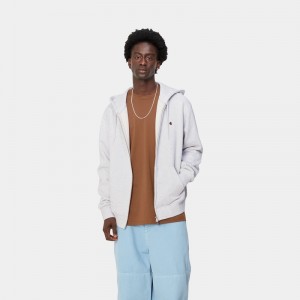 Carhartt Hooded Madison Ceket Erkek Gri | LJM-745312