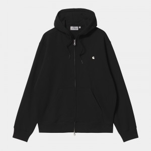 Carhartt Hooded Madison Ceket Erkek Siyah | WXZ-160742