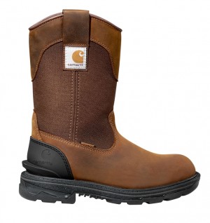 Carhartt Ironwood Waterproof 11" Alloy Toe Wellington Bot Kadın Koyu Kahverengi | BTJ-532604