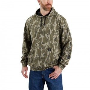 Carhartt Loose Fit Midweight Camo Sleeve Graphic Kapşonlu Erkek Camo | MIA-783105