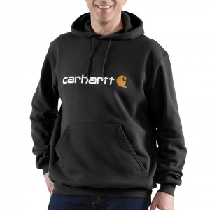 Carhartt Loose Fit Midweight Logo Graphic Kapşonlu Erkek Siyah | JLV-862510