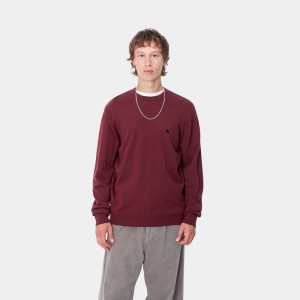 Carhartt Madison Sweatshirt Erkek Bordo | ZQT-892135