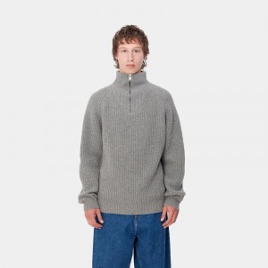 Carhartt Marlon Half Zip Sweatshirt Erkek Gri | UDJ-960315