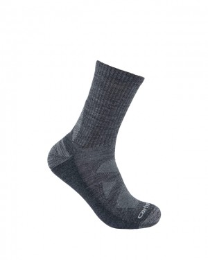 Carhartt Midweight Merino Wool Blend Crew Socks Erkek Koyu Gri | HIT-081397