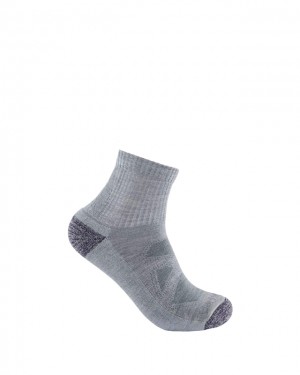 Carhartt Midweight Merino Wool Blend Quarter Socks Kadın Gri | MXO-321698