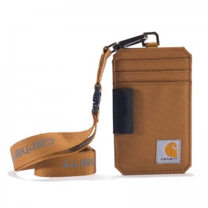 Carhartt NYLON DUCK ID HOLDER AND LANYARD Cüzdan Erkek Kahverengi | NLB-817562