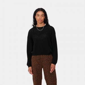 Carhartt Norlina Sweatshirt Kadın Siyah | JXU-937412