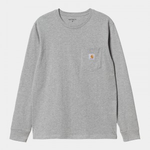 Carhartt Pocket Sweatshirt Erkek Gri | YSZ-613945