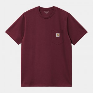 Carhartt Pocket Tişört Erkek Bordo | RAV-042317