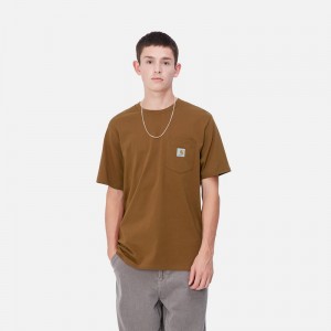 Carhartt Pocket Tişört Erkek Kahverengi | HBL-095861