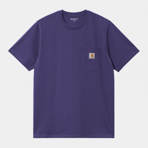 Carhartt Pocket Tişört Erkek Mavi | VRU-386472