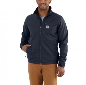 Carhartt Rain Defender® Relaxed Fit Heavyweight Softshell Ceket Erkek Lacivert | LUR-395640