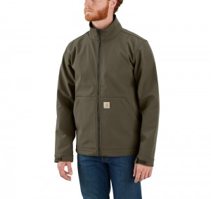 Carhartt Rain Defender® Relaxed Fit Softshell Ceket Erkek Zeytin Yeşili | BEG-928753