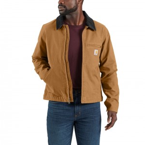 Carhartt Re-Engineered Rugged Flex® Relaxed Fit Duck Detroit Ceket Erkek Kahverengi | UOG-156432