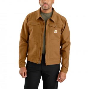 Carhartt Rugged Flex® Relaxed Fit Duck Ceket Erkek Kahverengi | CWH-561834