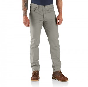 Carhartt Rugged Flex® Slim Fit Duck 5-Pocket Tapered Iş Pantolonu Erkek Gri | KDP-378524