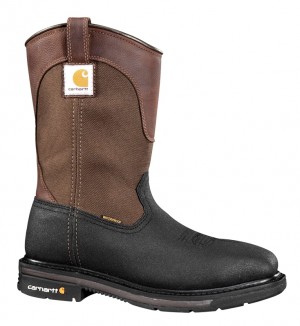 Carhartt Rugged Flex® Square Toe Waterproof 11" Steel Toe Wellington Bot Erkek Kahverengi | OXZ-362097