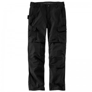 Carhartt Rugged Flex® Steel Cargo Double-Front Pantolon Erkek Siyah | FWJ-587206