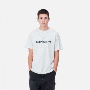 Carhartt Script Tişört Erkek Gri | AVR-047513