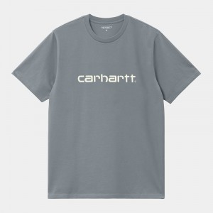 Carhartt Script Tişört Erkek Gri | BYU-396254