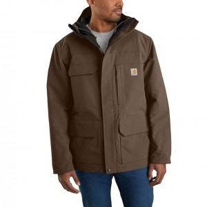 Carhartt Super Dux™ Relaxed Fit Insulated Traditional Kaban Erkek Kahve | ZGE-935416