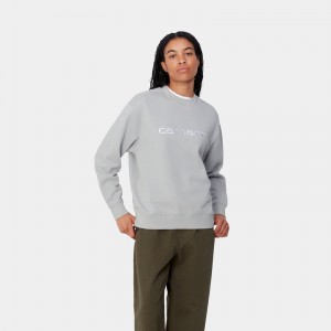 Carhartt W' Sweatshirt Kadın Gri | YNC-940865