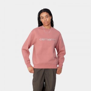 Carhartt W' Sweatshirt Kadın Pembe | YBD-284731