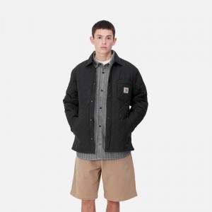 Carhartt Wadeson Gömlek Ceket Erkek Siyah | RSD-405168