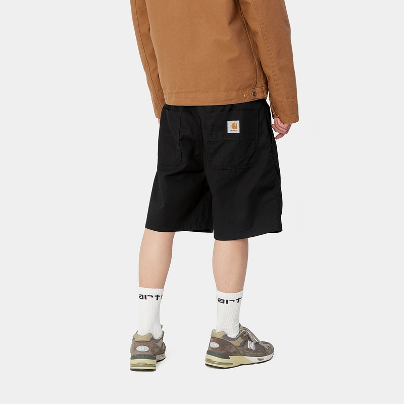 Carhartt Albert Şort Erkek Siyah | OMH-974302