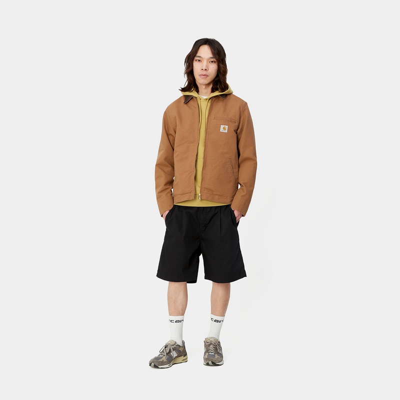 Carhartt Albert Şort Erkek Siyah | OMH-974302